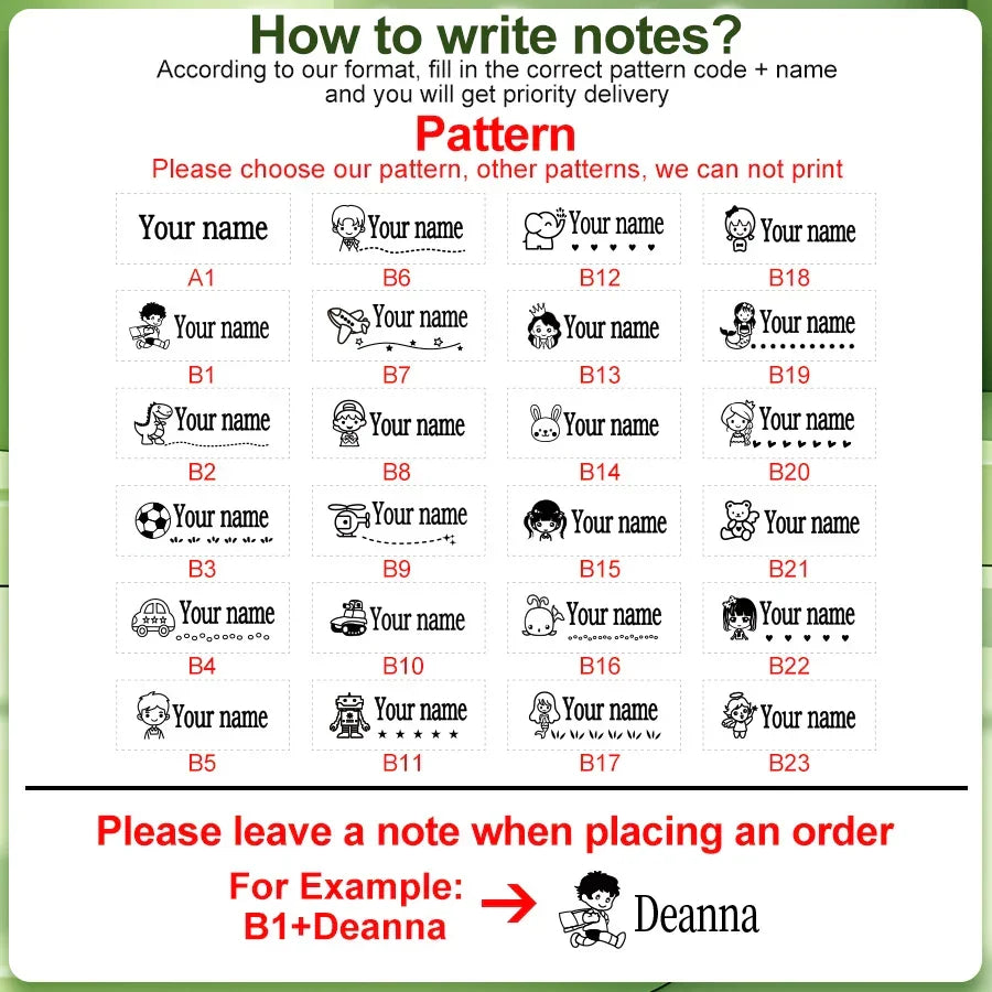 Name Stamp Set